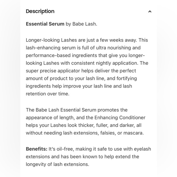 Babe Essential Lash Serum - Picture 2 of 4